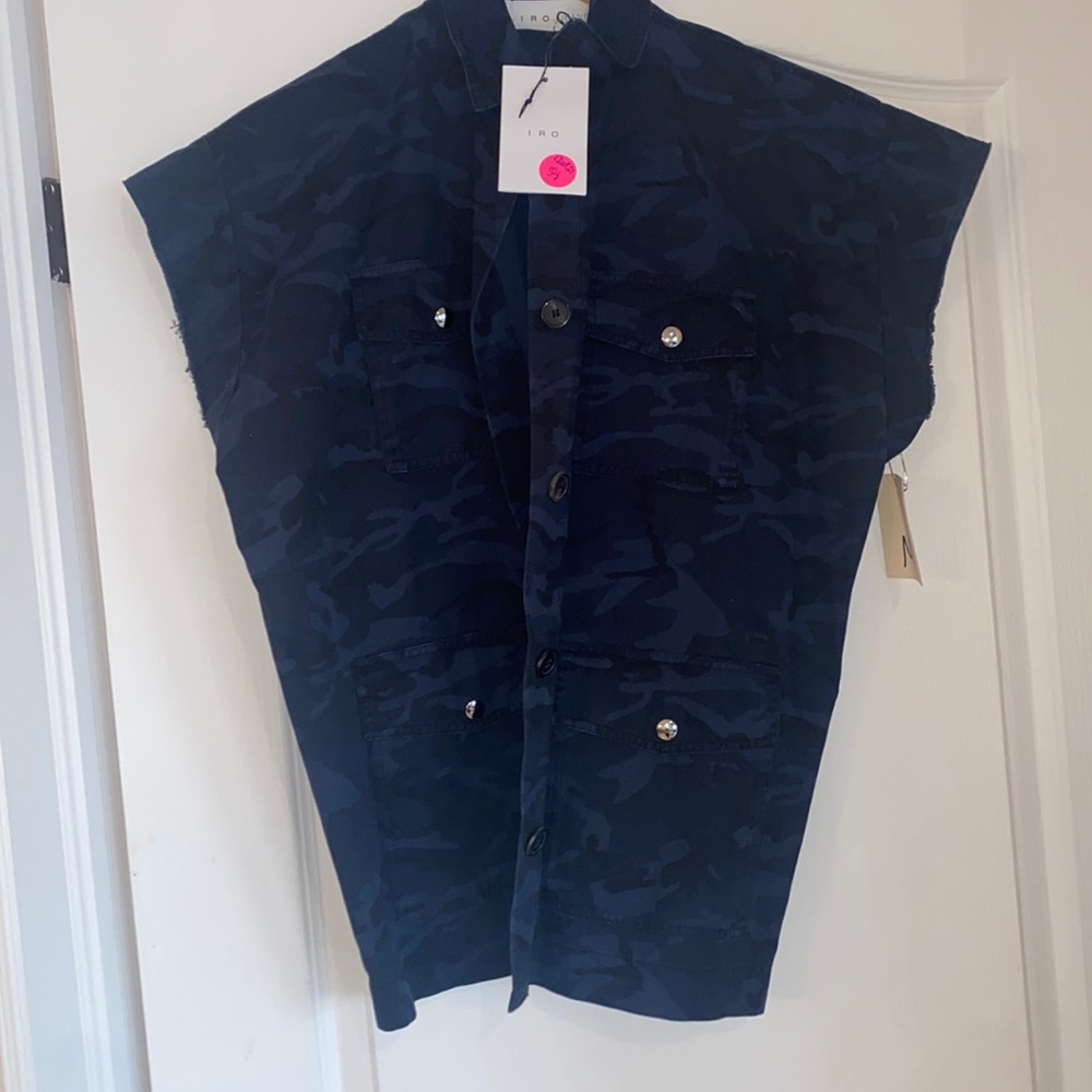 IRO men’s blue army Vest